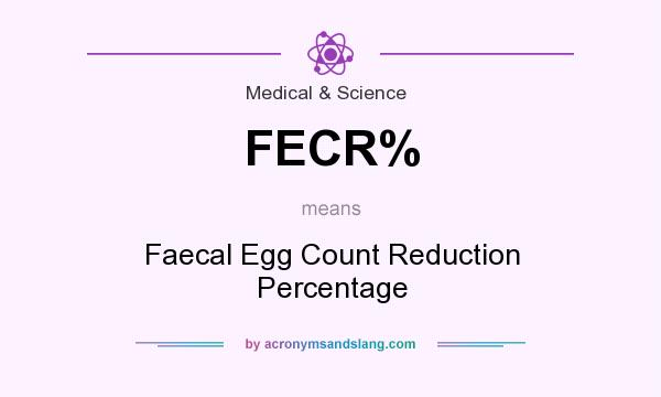 What does FECR% mean? It stands for Faecal Egg Count Reduction Percentage