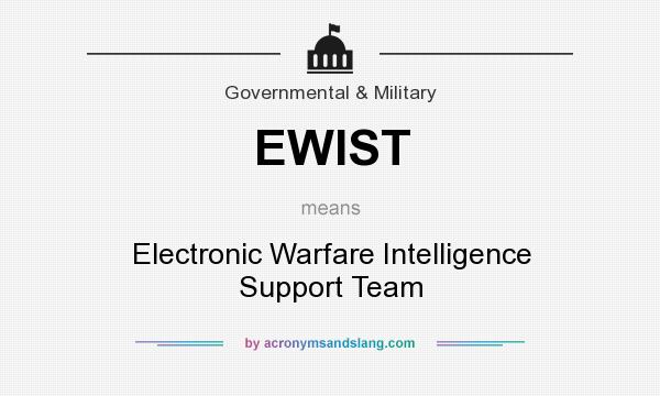 What does EWIST mean? It stands for Electronic Warfare Intelligence Support Team