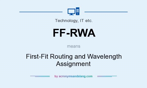What does FF-RWA mean? It stands for First-Fit Routing and Wavelength Assignment