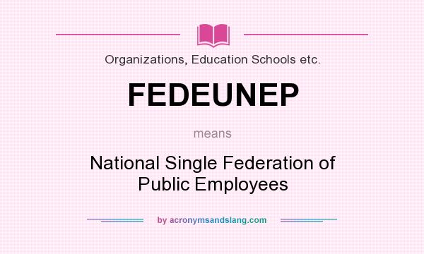 What does FEDEUNEP mean? It stands for National Single Federation of Public Employees