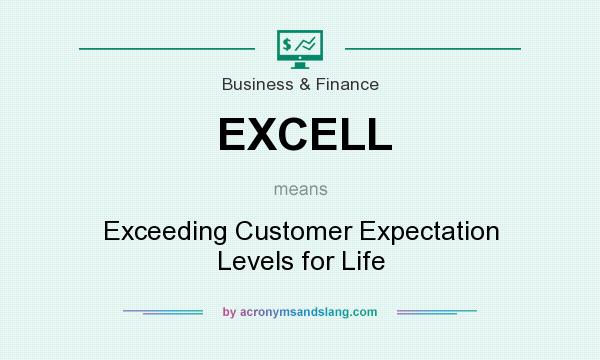 What does EXCELL mean? It stands for Exceeding Customer Expectation Levels for Life