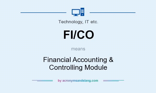 What does FI/CO mean? It stands for Financial Accounting & Controlling Module
