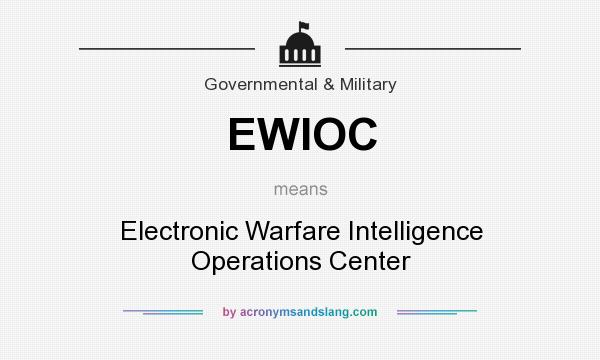 What does EWIOC mean? It stands for Electronic Warfare Intelligence Operations Center