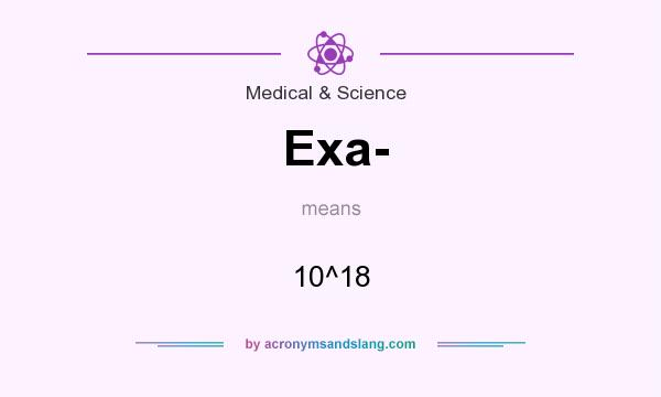 What does Exa- mean? It stands for 10^18