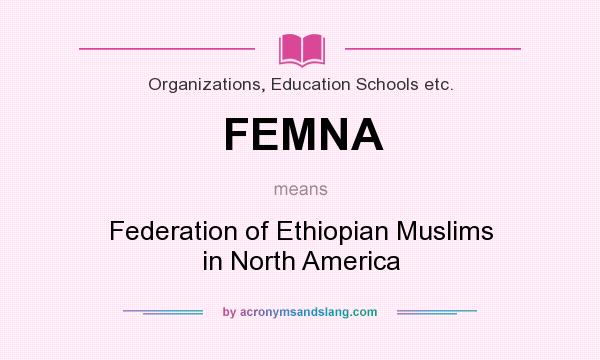 What does FEMNA mean? It stands for Federation of Ethiopian Muslims in North America