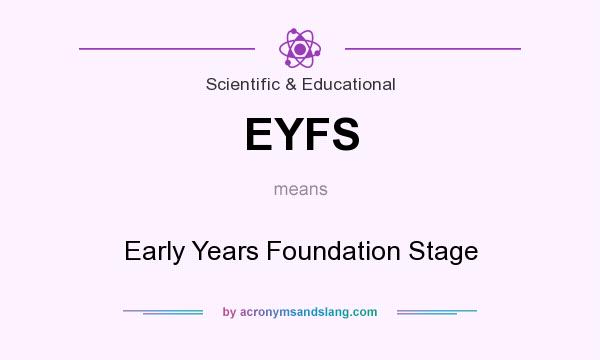 What does EYFS mean? It stands for Early Years Foundation Stage