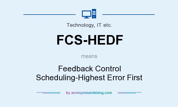 What does FCS-HEDF mean? It stands for Feedback Control Scheduling-Highest Error First
