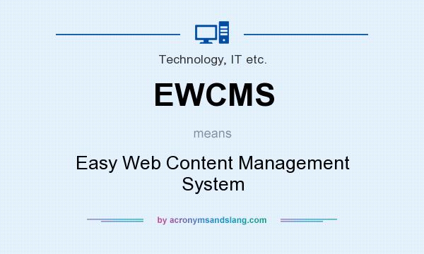 What does EWCMS mean? It stands for Easy Web Content Management System