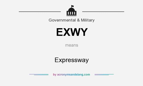 What does EXWY mean? It stands for Expressway