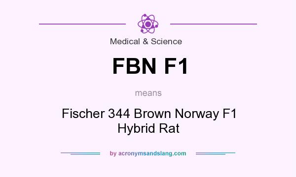 What does FBN F1 mean? It stands for Fischer 344 Brown Norway F1 Hybrid Rat