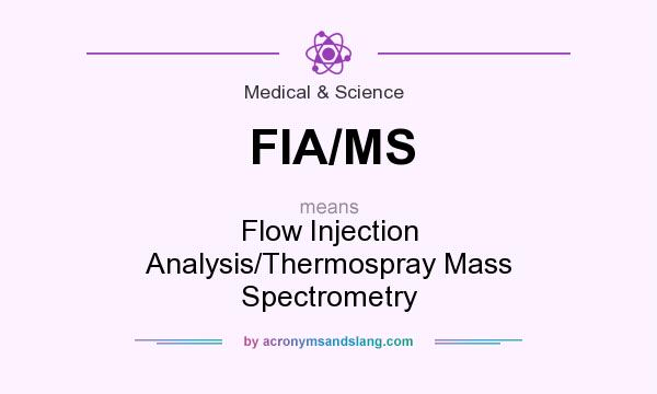 What does FIA/MS mean? It stands for Flow Injection Analysis/Thermospray Mass Spectrometry