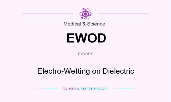 What does EWOD mean? It stands for Electro-Wetting on Dielectric