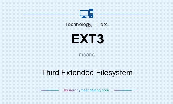 What does EXT3 mean? It stands for Third Extended Filesystem