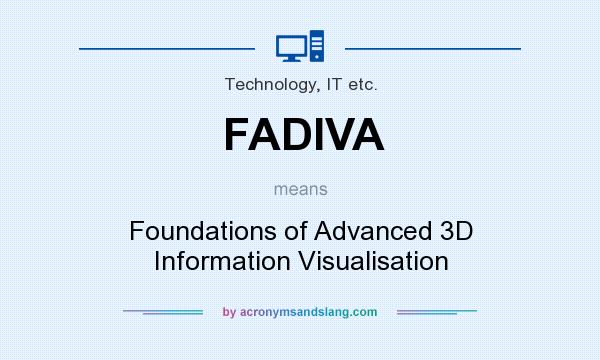 What does FADIVA mean? It stands for Foundations of Advanced 3D Information Visualisation