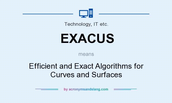 What does EXACUS mean? It stands for Efficient and Exact Algorithms for Curves and Surfaces