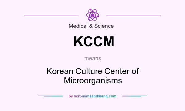 What does KCCM mean? It stands for Korean Culture Center of Microorganisms