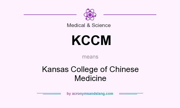 What does KCCM mean? It stands for Kansas College of Chinese Medicine