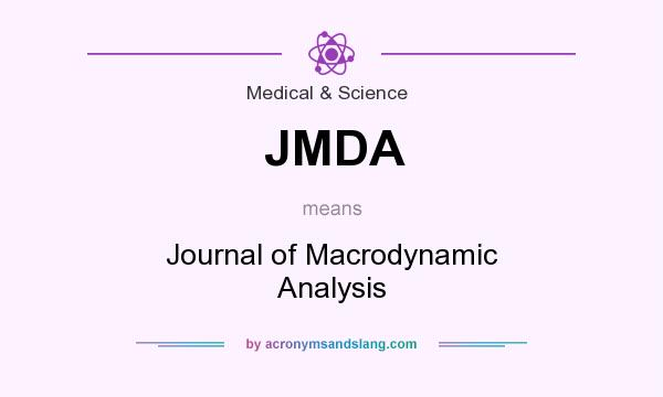 What does JMDA mean? It stands for Journal of Macrodynamic Analysis