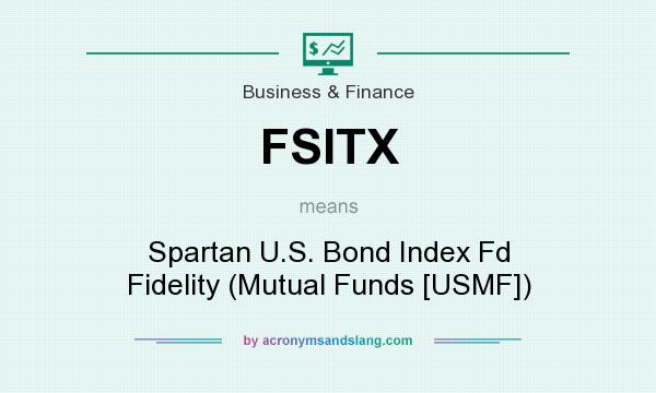 What does FSITX mean? It stands for Spartan U.S. Bond Index Fd Fidelity (Mutual Funds [USMF])