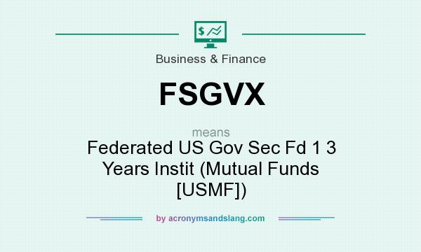 What does FSGVX mean? It stands for Federated US Gov Sec Fd 1 3 Years Instit (Mutual Funds [USMF])