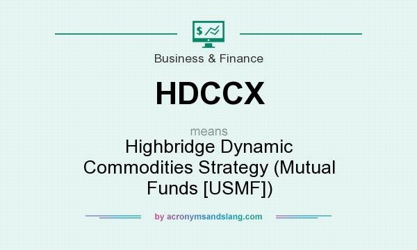 What does HDCCX mean? It stands for Highbridge Dynamic Commodities Strategy (Mutual Funds [USMF])