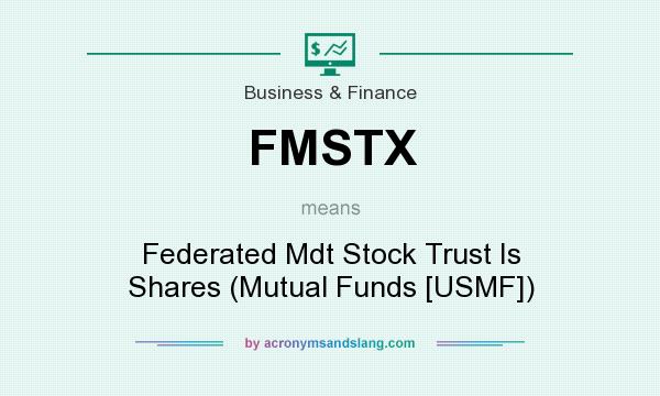 What does FMSTX mean? It stands for Federated Mdt Stock Trust Is Shares (Mutual Funds [USMF])