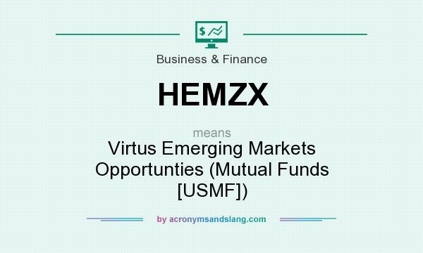What does HEMZX mean? It stands for Virtus Emerging Markets Opportunties (Mutual Funds [USMF])
