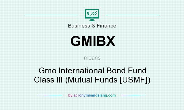 What does GMIBX mean? It stands for Gmo International Bond Fund Class III (Mutual Funds [USMF])