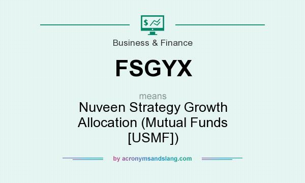 What does FSGYX mean? It stands for Nuveen Strategy Growth Allocation (Mutual Funds [USMF])