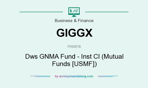 What does GIGGX mean? It stands for Dws GNMA Fund - Inst Cl (Mutual Funds [USMF])