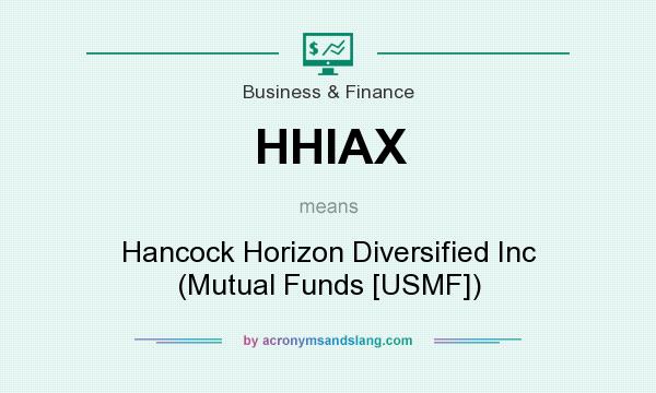 What does HHIAX mean? It stands for Hancock Horizon Diversified Inc (Mutual Funds [USMF])
