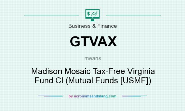 What does GTVAX mean? It stands for Madison Mosaic Tax-Free Virginia Fund Cl (Mutual Funds [USMF])