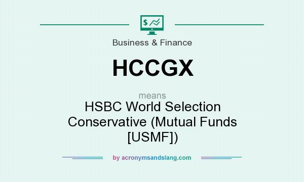 What does HCCGX mean? It stands for HSBC World Selection Conservative (Mutual Funds [USMF])