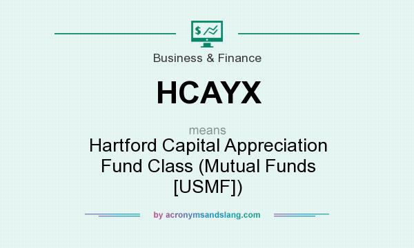 What does HCAYX mean? It stands for Hartford Capital Appreciation Fund Class (Mutual Funds [USMF])