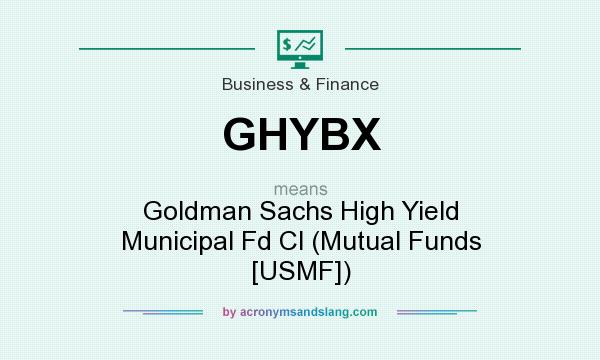 What does GHYBX mean? It stands for Goldman Sachs High Yield Municipal Fd Cl (Mutual Funds [USMF])