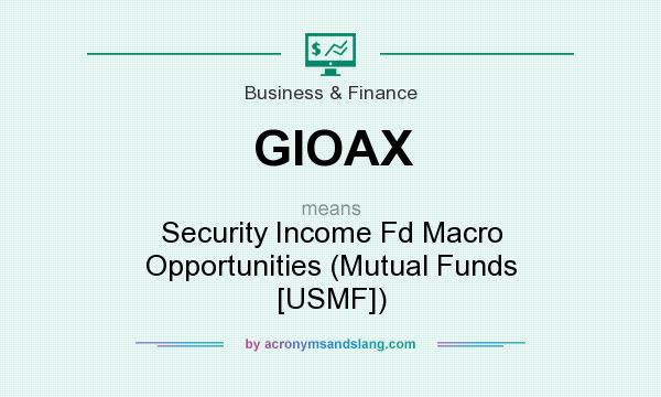 What does GIOAX mean? It stands for Security Income Fd Macro Opportunities (Mutual Funds [USMF])