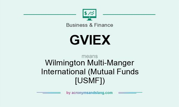 What does GVIEX mean? It stands for Wilmington Multi-Manger International (Mutual Funds [USMF])