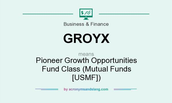 What does GROYX mean? It stands for Pioneer Growth Opportunities Fund Class (Mutual Funds [USMF])