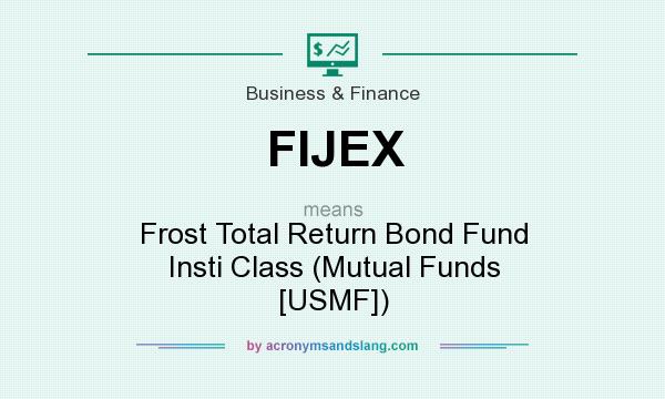 What does FIJEX mean? It stands for Frost Total Return Bond Fund Insti Class (Mutual Funds [USMF])