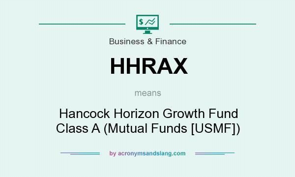 What does HHRAX mean? It stands for Hancock Horizon Growth Fund Class A (Mutual Funds [USMF])