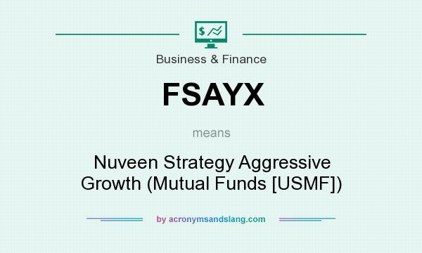 What does FSAYX mean? It stands for Nuveen Strategy Aggressive Growth (Mutual Funds [USMF])