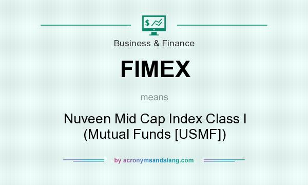 What does FIMEX mean? It stands for Nuveen Mid Cap Index Class I (Mutual Funds [USMF])