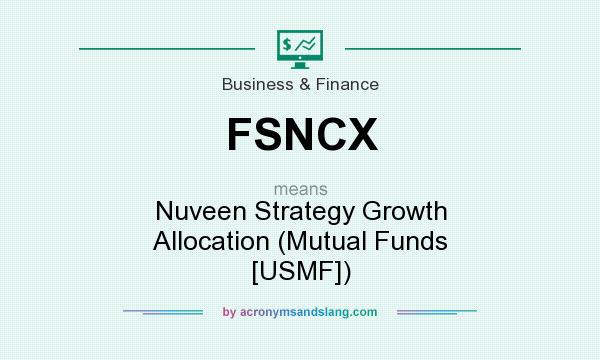 What does FSNCX mean? It stands for Nuveen Strategy Growth Allocation (Mutual Funds [USMF])