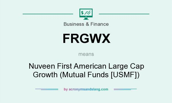 What does FRGWX mean? It stands for Nuveen First American Large Cap Growth (Mutual Funds [USMF])