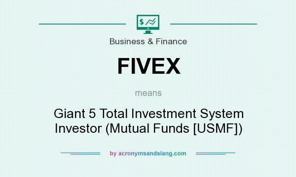 What does FIVEX mean? It stands for Giant 5 Total Investment System Investor (Mutual Funds [USMF])