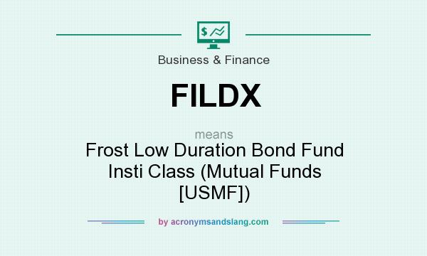 What does FILDX mean? It stands for Frost Low Duration Bond Fund Insti Class (Mutual Funds [USMF])