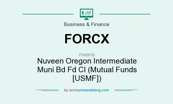 What does FORCX mean? It stands for Nuveen Oregon Intermediate Muni Bd Fd Cl (Mutual Funds [USMF])