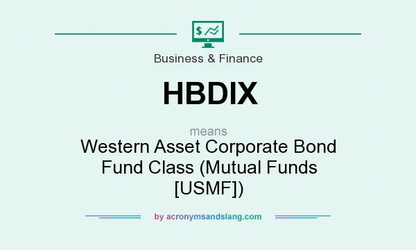 What does HBDIX mean? It stands for Western Asset Corporate Bond Fund Class (Mutual Funds [USMF])