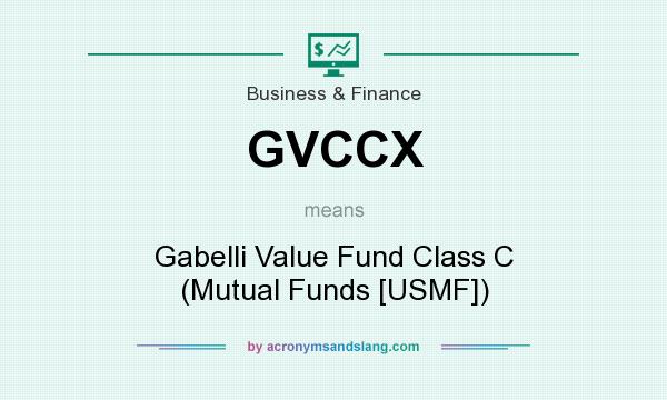 What does GVCCX mean? It stands for Gabelli Value Fund Class C (Mutual Funds [USMF])