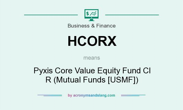 What does HCORX mean? It stands for Pyxis Core Value Equity Fund Cl R (Mutual Funds [USMF])